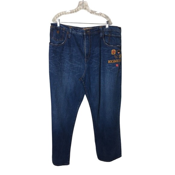 Rocawear Denim - Roca Wear Jeans Women's Size 42 Blue 100% Cotton Embroidered Patches